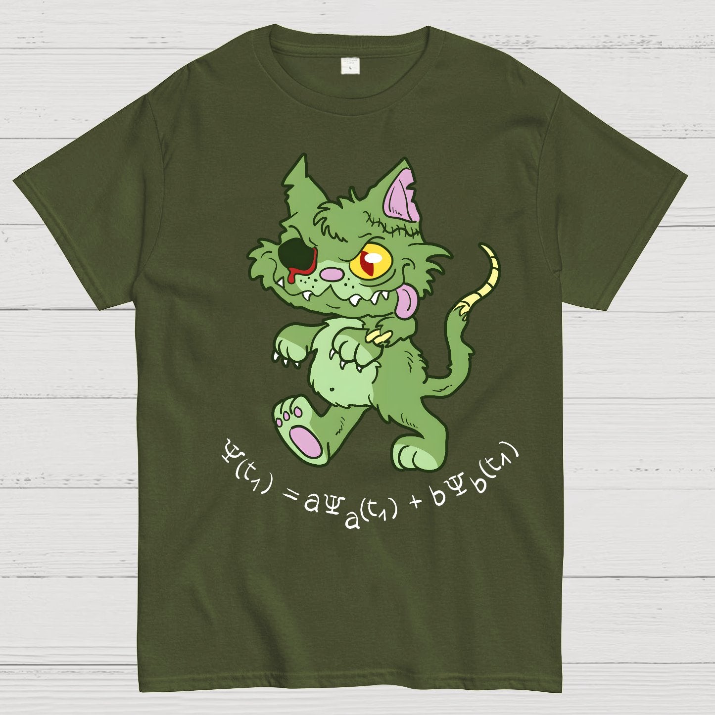 Schrödinger's Zombie Cat Geek T-Shirt