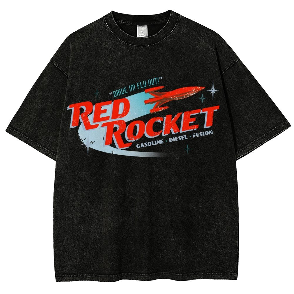 Red Rocket Vintage Distressed T-shirt