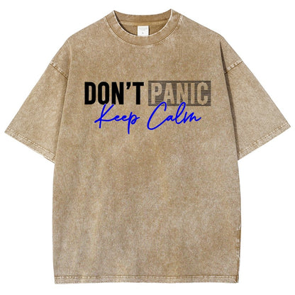 Don't panic keep calm Vintage Distressed T-shirt