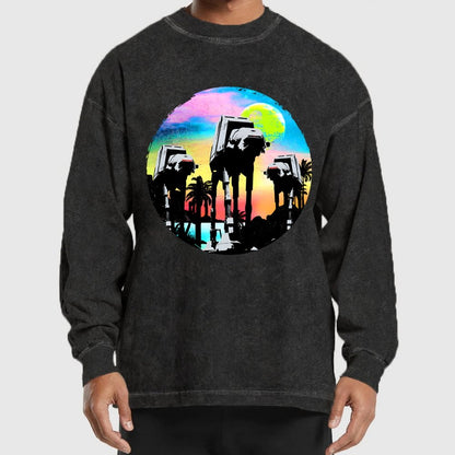 Retro Walker Adventure Washed Long Sleeve Tee