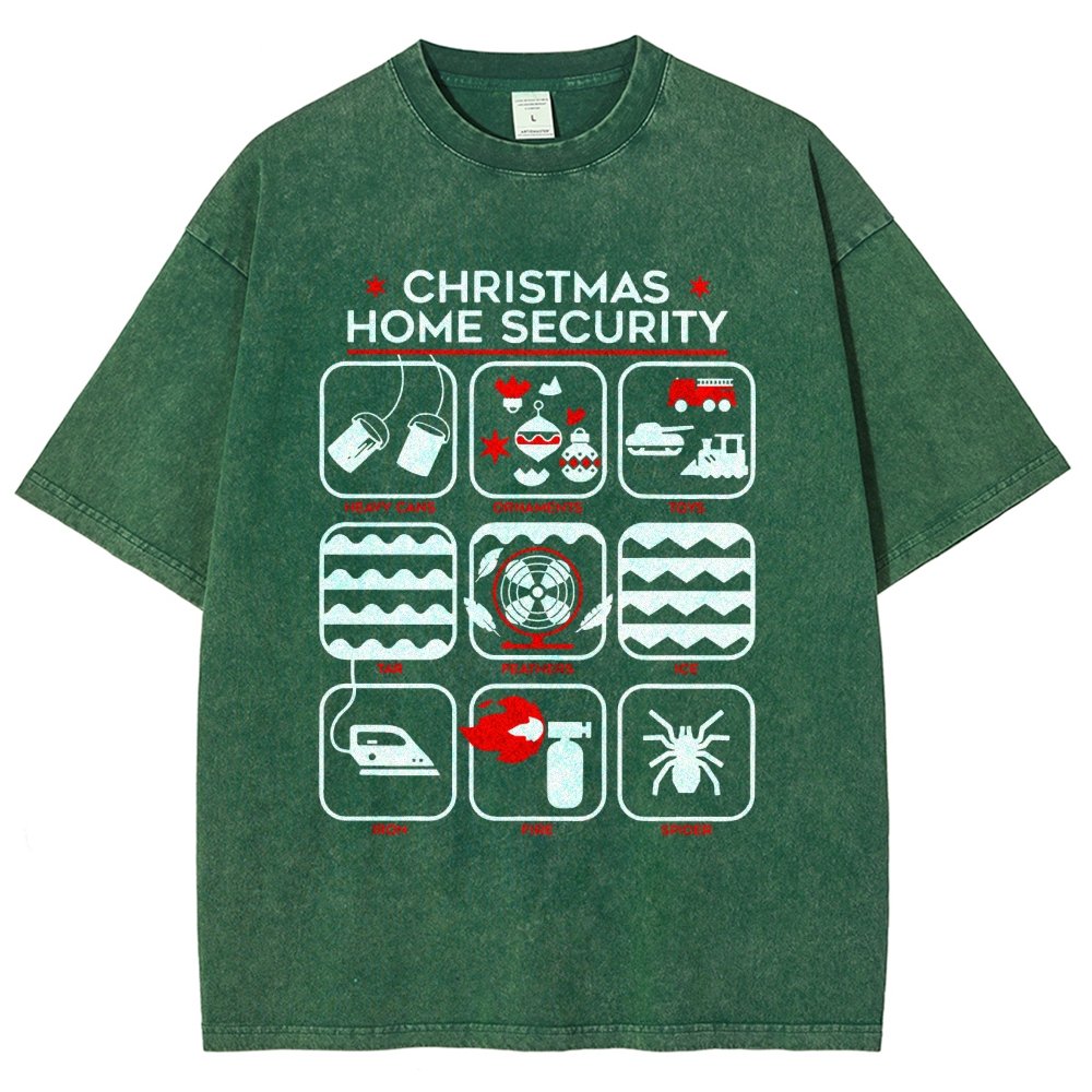 Christmas Home Security Vintage Distressed T-shirt