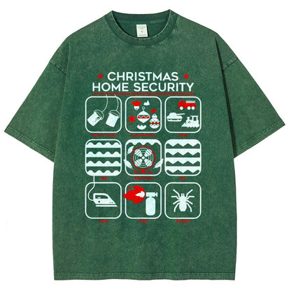 Christmas Home Security Vintage Distressed T-shirt