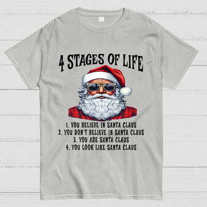 4 Stages Of Life Funny Christmas Geek T-Shirt