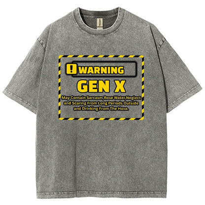 Warning Gen X - Funny Warning Design Vintage Distressed T-shirt
