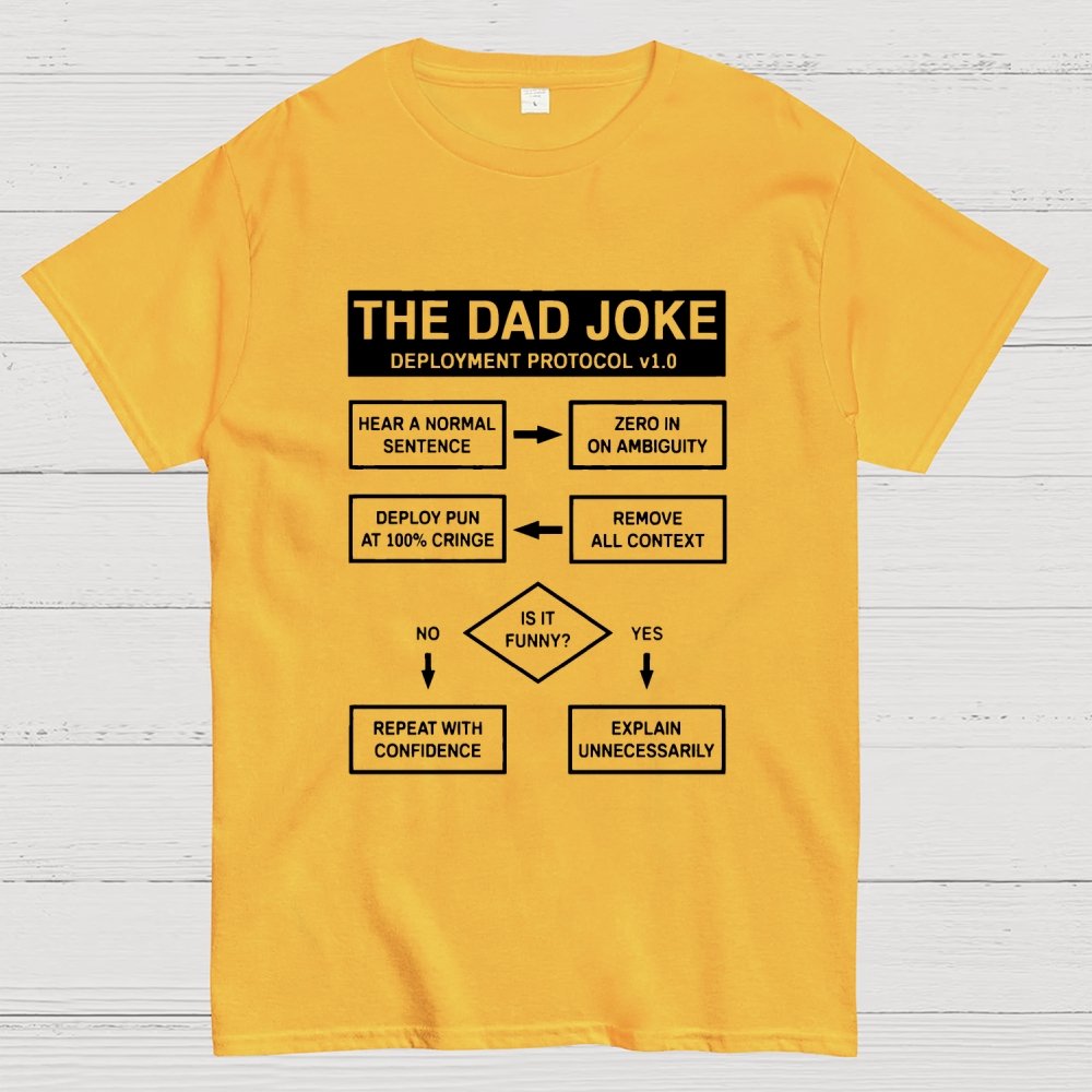 Dad Jokes Cringe Deployment Protocol Geek T-Shirt