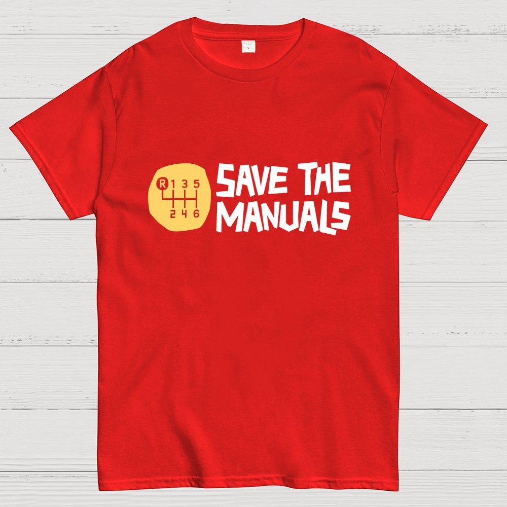 Save The Manuals Art Print Geek T-Shirt