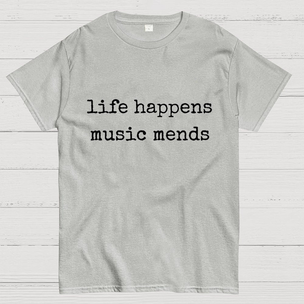 Life Happens Music Helps Geek T-Shirt
