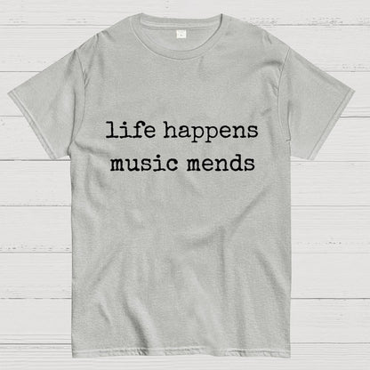 Life Happens Music Helps Geek T-Shirt