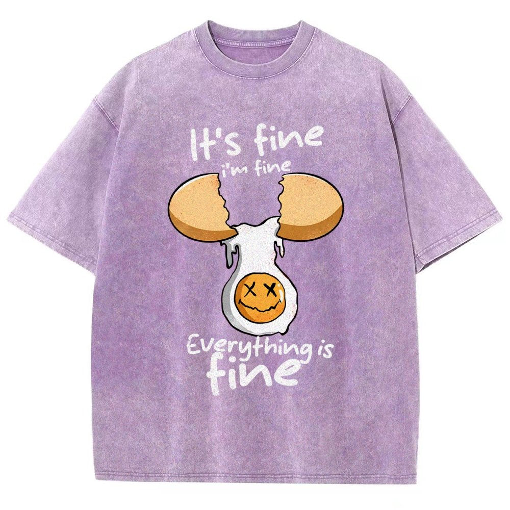Everything is fine Vintage Distressed T-shirt