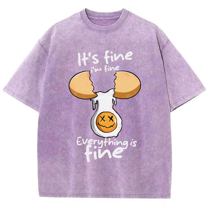 Everything is fine Vintage Distressed T-shirt