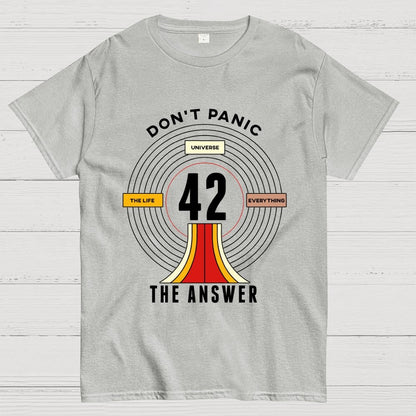 Nice Don't Panic 42 The Answer To Life Geek T-Shirt