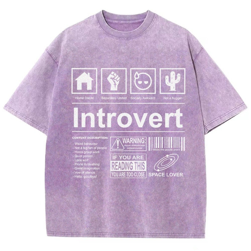 Introvert Label- Vintage Distressed T-shirt