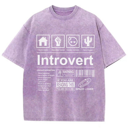Introvert Label- Vintage Distressed T-shirt