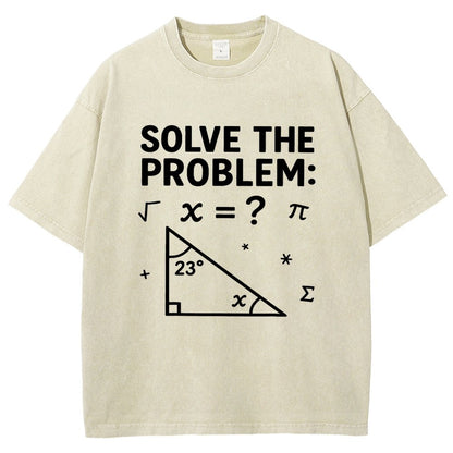 Solve The Problem Funny 67 Meme Vintage Distressed T-shirt
