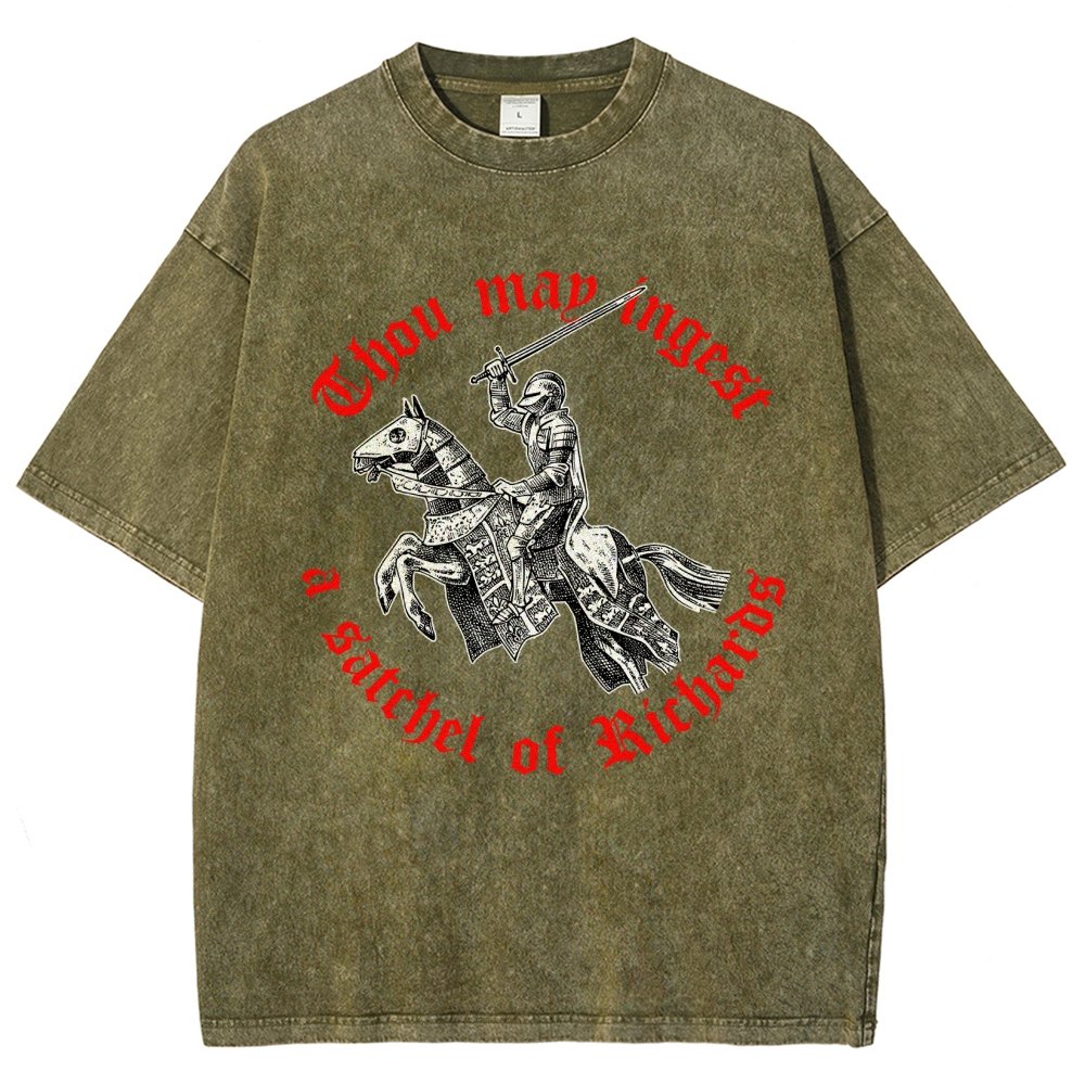 Thou may ingest a satchel of Richards Vintage Distressed T-shirt