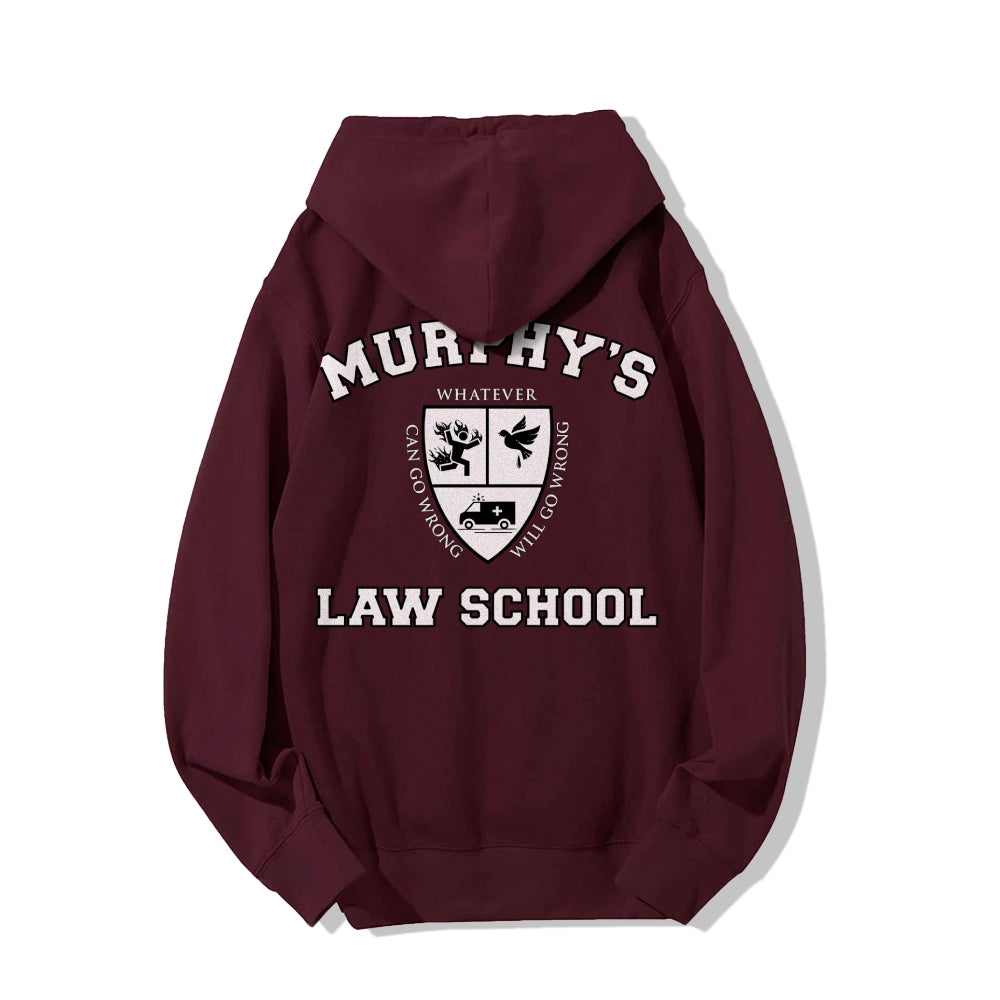 Murphy's Law School  Academic Printed Back Unisex Cotton Hoodie