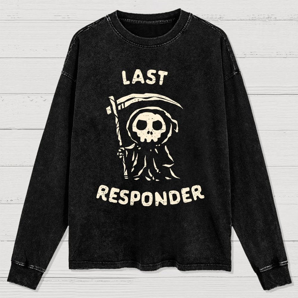 The Last Responder Washed Long Sleeve Tee 2509001396
