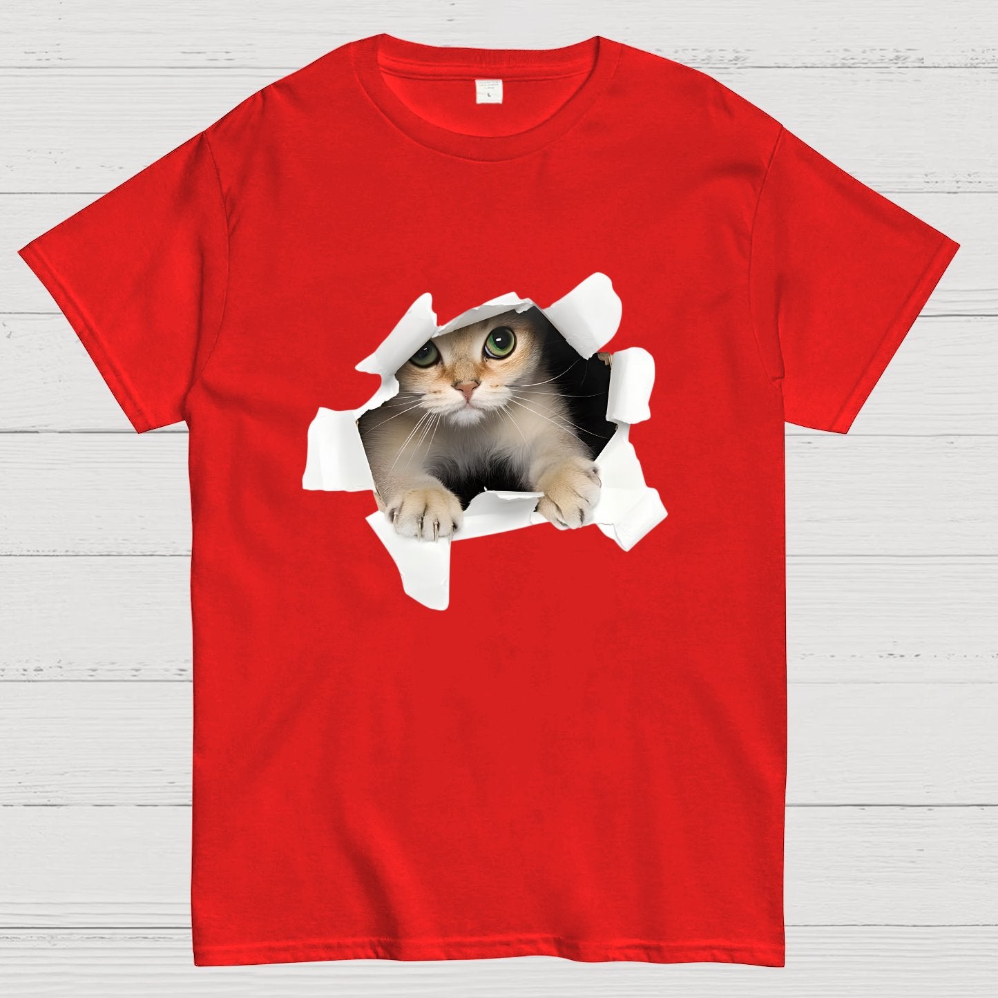 3D Cat Nerdy T-Shirt