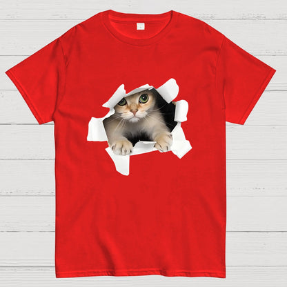 3D Cat Nerdy T-Shirt