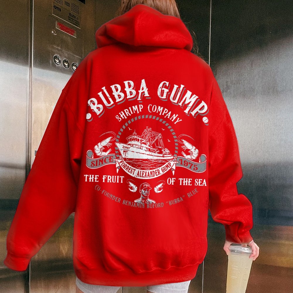 The Fruit Of The Sea Printed Back Unisex Cotton Hoodie