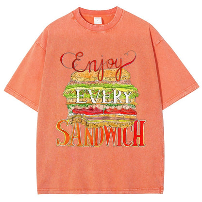 Enjoy Every Sandwich  Vintage Distressed T-shirt