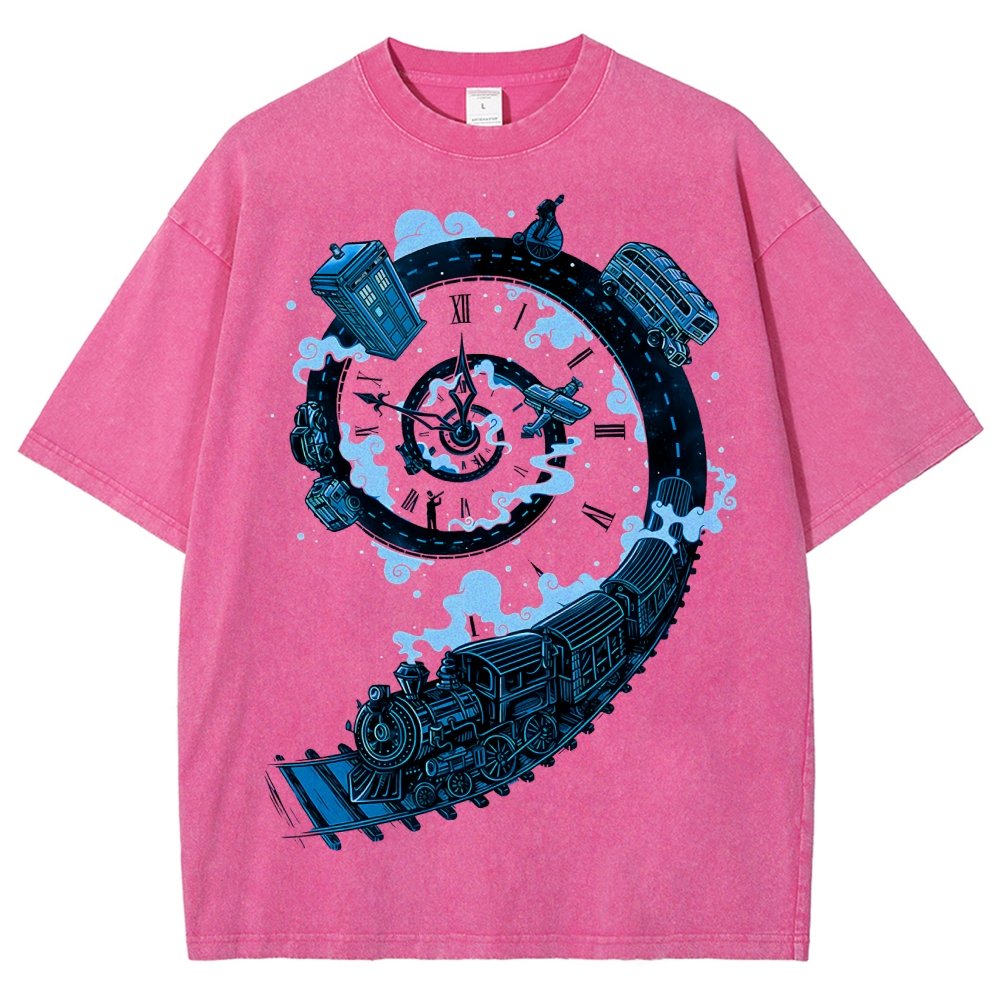 Time Machine Vintage Distressed T-shirt
