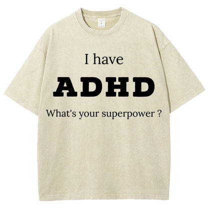 Adhd Is My Superpower Vintage Distressed T-shirt
