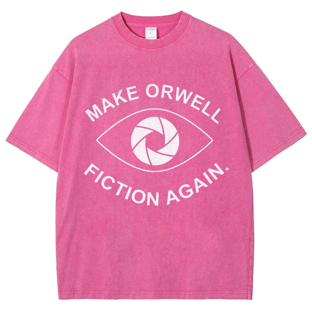 Make Orwell Fiction Again- 1984 Doublespeak is Here Vintage Distressed T-shirt