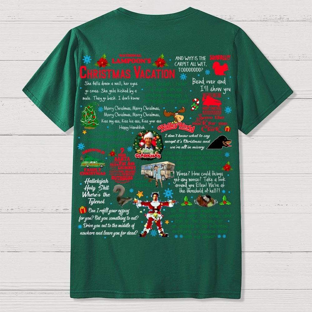 Holiday Vacation Quote Front And Back Printing Geek T-Shirt