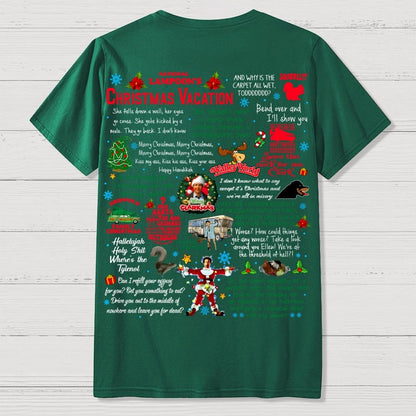 Holiday Vacation Quote Front And Back Printing Geek T-Shirt