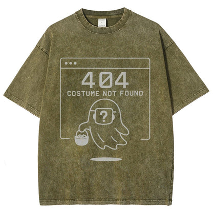 404 Costume Not Found  Funny Tech Halloween Vintage Distressed T-shirt