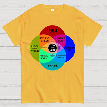 Dystopian Venn Diagram You Are Here Geek T-Shirt