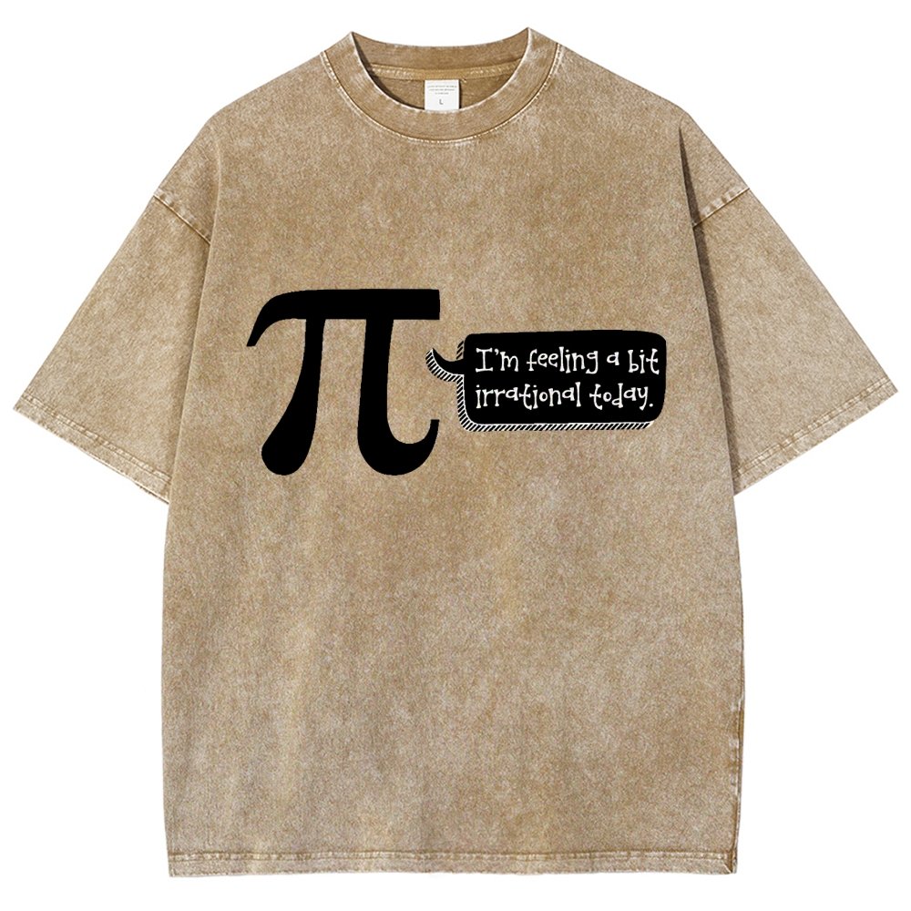I'm Feeling A Bit Irrational Today Pi Day Vintage Distressed T-shirt