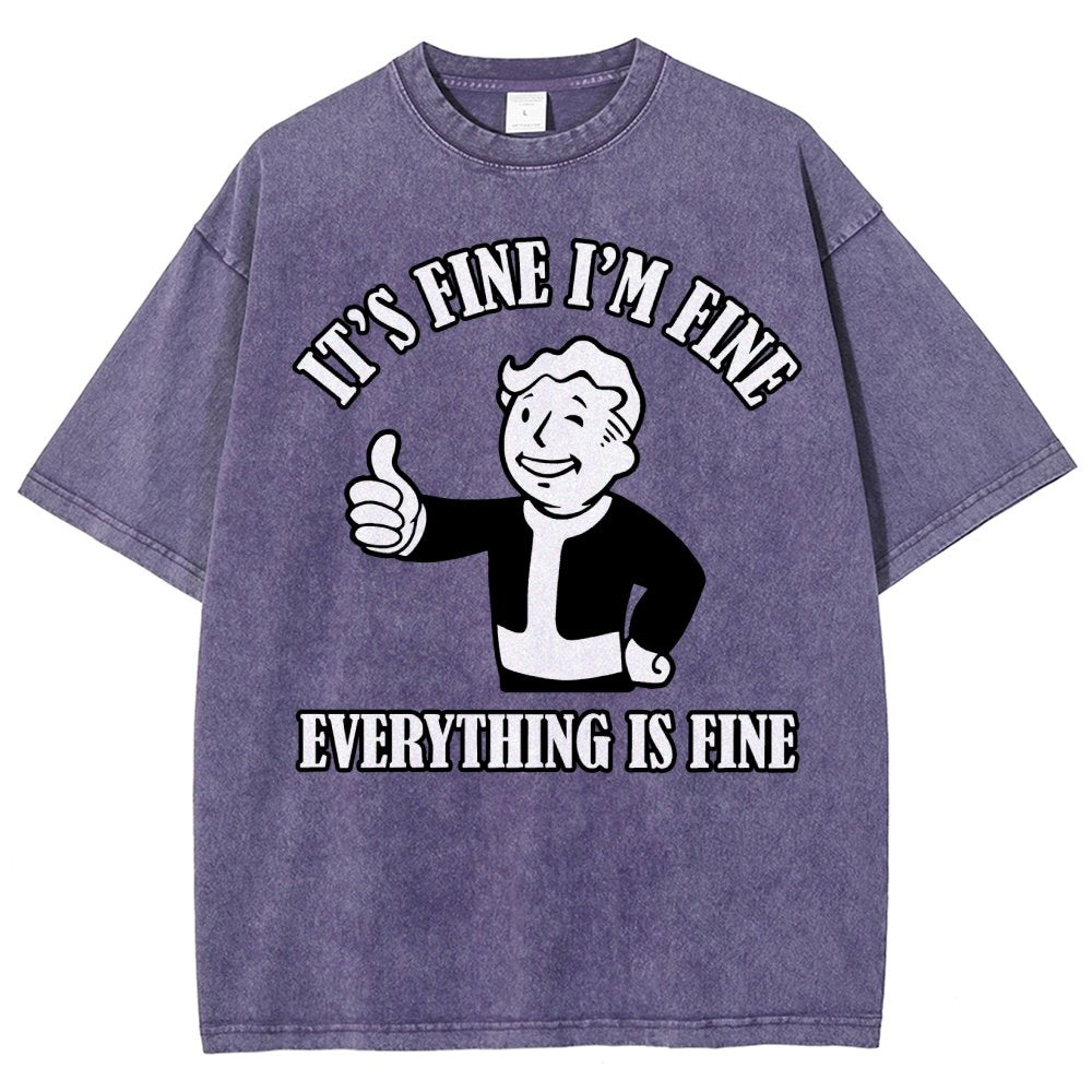 Its Fine Im Fine Everything Is Fine Vintage Distressed T-shirt