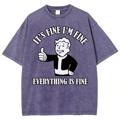 Its Fine Im Fine Everything Is Fine Vintage Distressed T-shirt