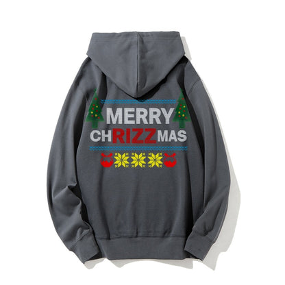MERRY CHRIZZMAS Printed Back Unisex Cotton Hoodie