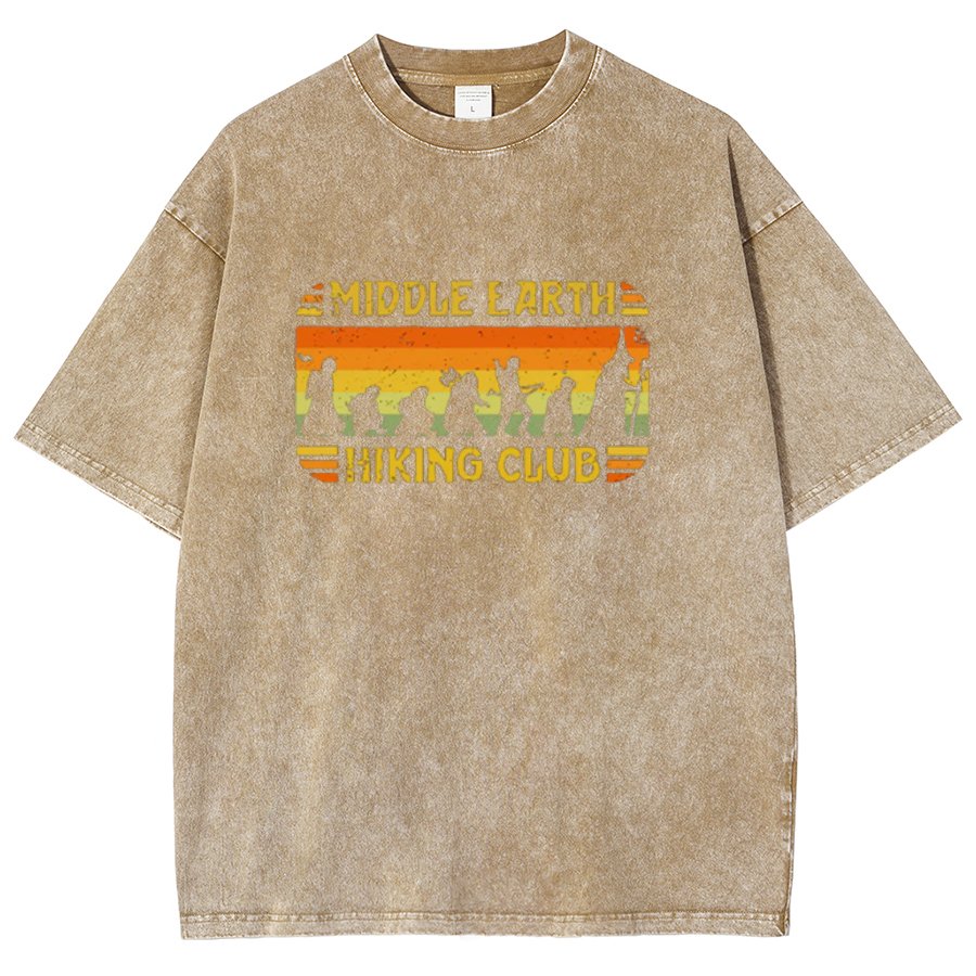 Mystic Land Hiking Club Vintage Distressed T-shirt