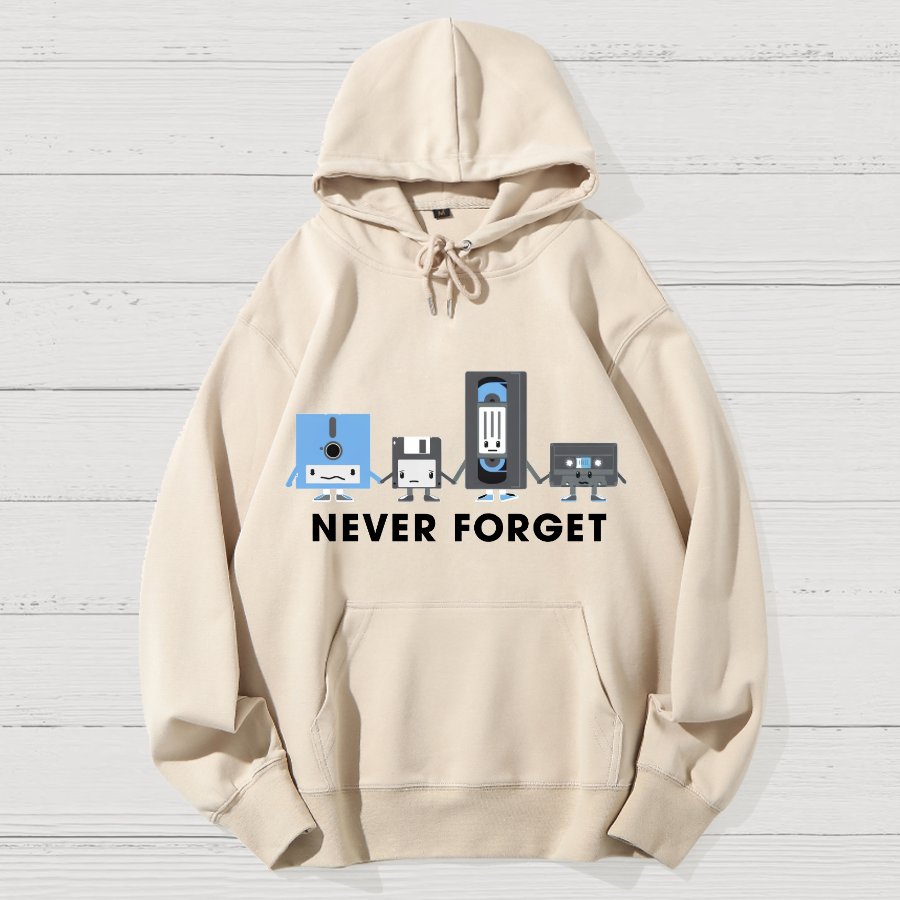 Never Forget Geek Cotton Hoodie