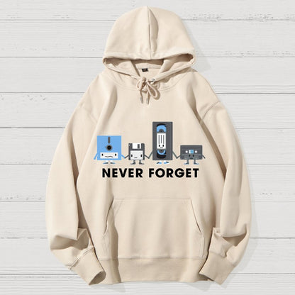 Never Forget Geek Cotton Hoodie