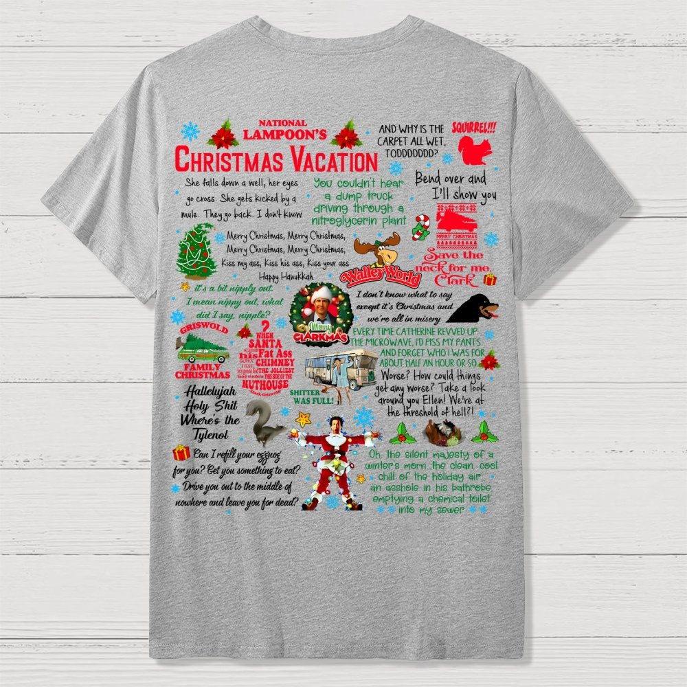 Holiday Vacation Quote Front And Back Printing Geek T-Shirt