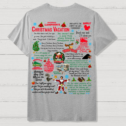 Holiday Vacation Quote Front And Back Printing Geek T-Shirt