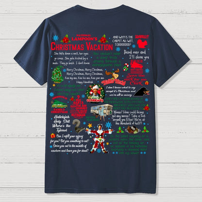 Holiday Vacation Quote Front And Back Printing Geek T-Shirt