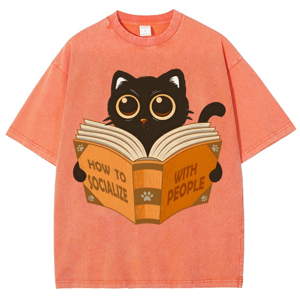 How to socialise with people Vintage Distressed T-shirt