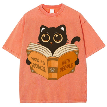 How to socialise with people Vintage Distressed T-shirt