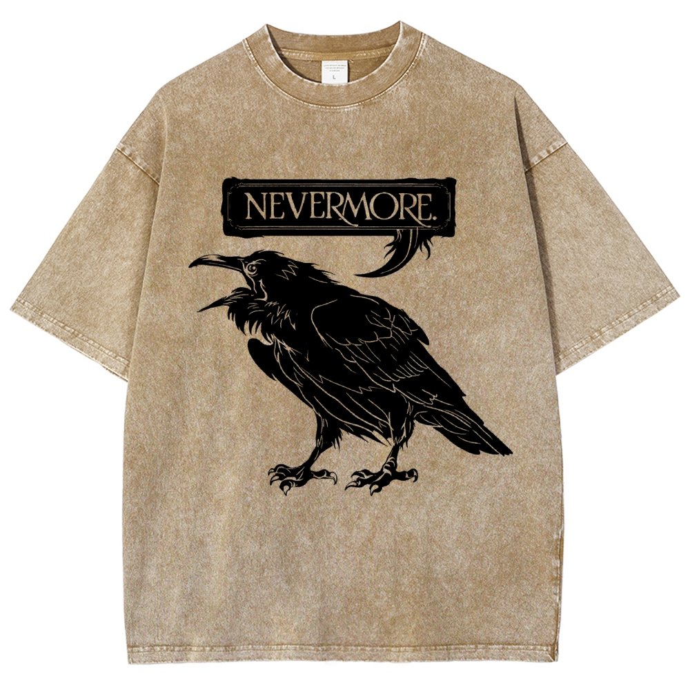 Nevermore Raven Vintage Distressed T-shirt