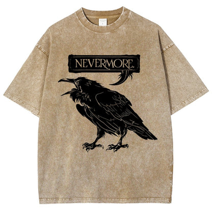Nevermore Raven Vintage Distressed T-shirt