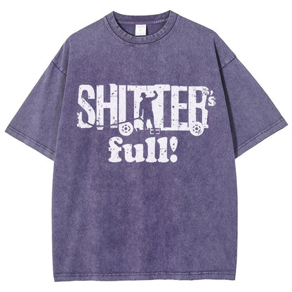 Shitter's Full! Christmas Humor Vintage Distressed T-shirt