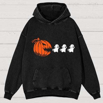 Funny Halloween Ghost  Vintage Distressed Hoodie