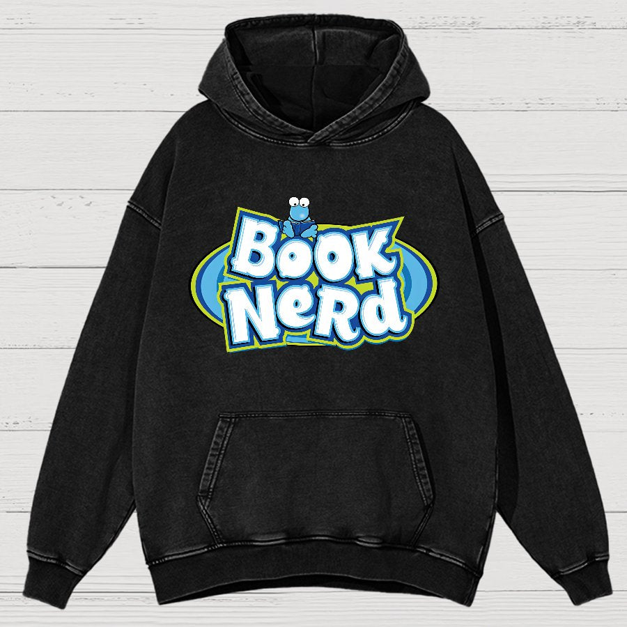 Book Nerd Vintage Distressed Hoodie