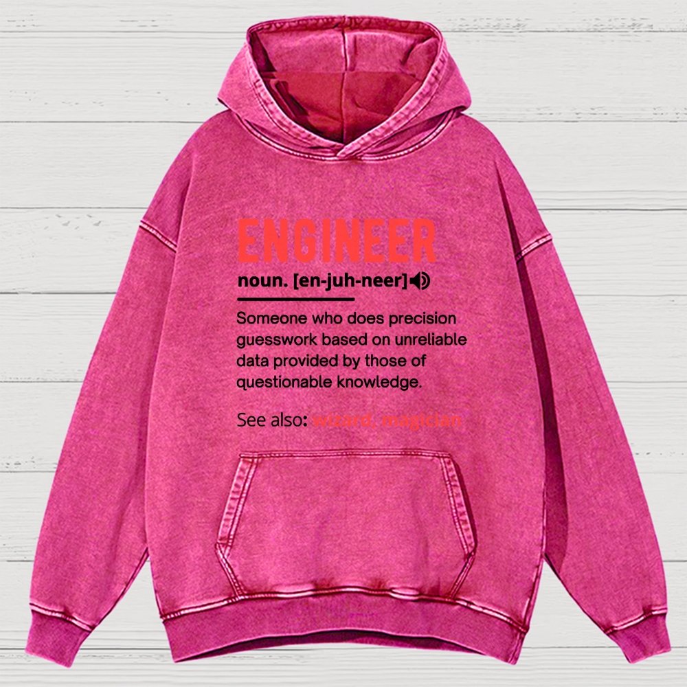 Engineer Definition Vintage Distressed Hoodie